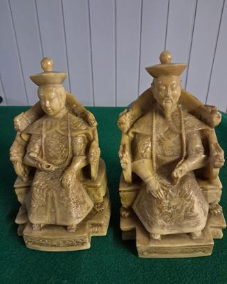 2 statue imperatore e imperatrice cinesi