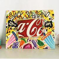 Olio su tela Donzelli " Snack Schifano"