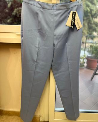 Pantaloni baby blu stretch tg 50