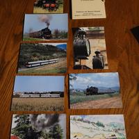 cartoline treno blu Lago d'Iseo. 