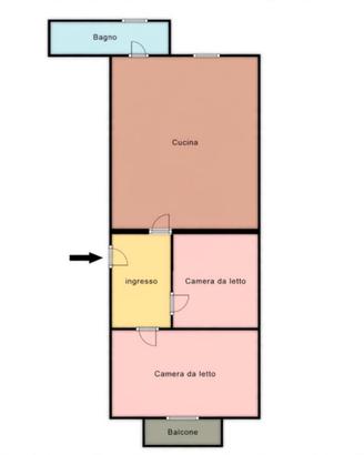 Bilocale con affaccio su via Argine