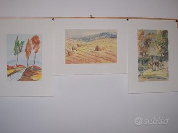 Serigrafie di pitture ad acquerello