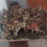 presepe artigianale in sughero