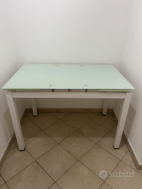 Tavolo in vetro allungabile,110x70 cm fino a 170cm