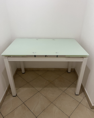 Tavolo in vetro allungabile,110x70 cm fino a 170cm