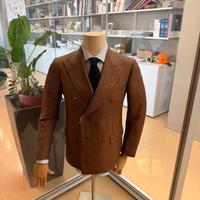 Giacca uomo doppiopetto sartoriale color marrone