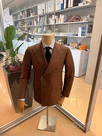 Giacca uomo doppiopetto sartoriale color marrone