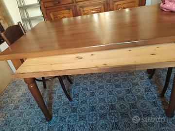 Tavolo rustico in legno 130x80 estraibile