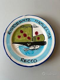 Piatto Buon ricordo Manuelina Recco Originale