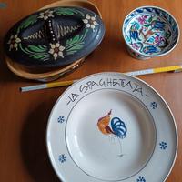 Spaghettiera, rostiera, alzatina