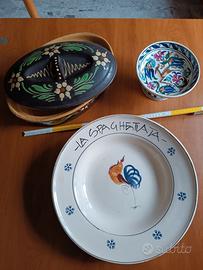 Spaghettiera, rostiera, alzatina