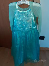 Vestito Elsa originale Disney Store 7/8 anni