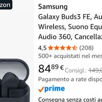cuffie samsung buds 3 fe
