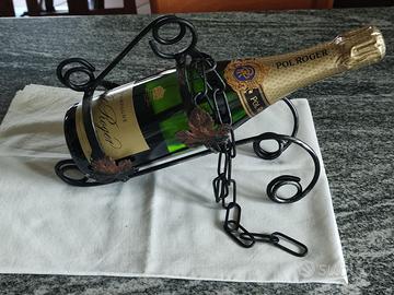 Porta Bottiglia da Vino in Ferro Battuto