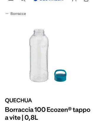 Borraccia Decathlon 100 Ecozen da 0,8lt