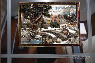 ELEGANTE QUADRO ARGENTO 925 SU SPECCHIO