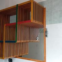 Mobiletto gradini in legno