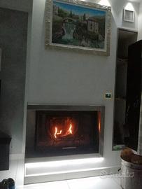 camino  a legna ad aria  palazzetti angolare sx