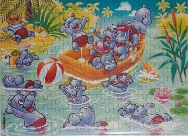 SORPRESINE KINDER SUPERPUZZLE HAPPY HIPPOS