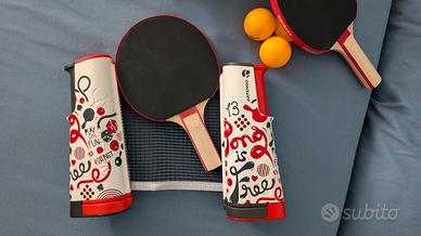 Set Ping Pong rete estensibile 2 racchette