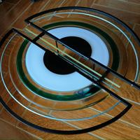 Plafoniera Murano anni '80 - vetro e metallo