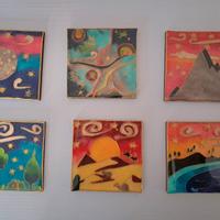 Sottobicchieri Artistici in Resina e sabbia