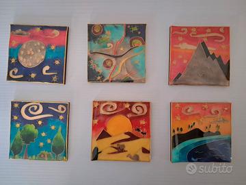 Sottobicchieri Artistici in Resina e sabbia