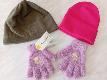 6 paia Guanti e 2  cappello bimbi