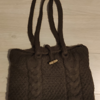 Borsa donna in lana marrone