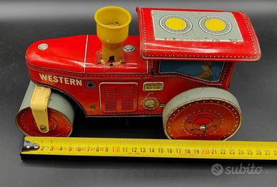 Trattore in latta schiacciasassi anni 60 Japan