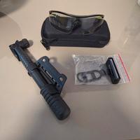 occhiali ciclismo + luce posteriore Olight e pompa