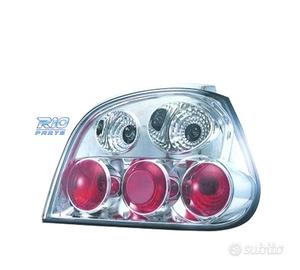 FANALI PER RENAULT MEGANE, 99-02 FONDO CROMATO