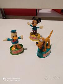 3 Vintage Disney Plastic Push Up Puppets, Mickey,