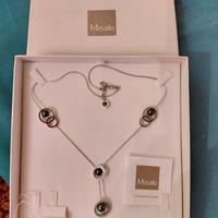 Collana Misaki in argento e perle nere