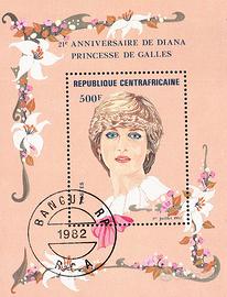Francobolli REPUB. CENTRAFRICANA PRINCIPESSA DIANA
