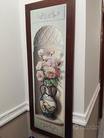 Vaso in stile cinese più quadro classico 