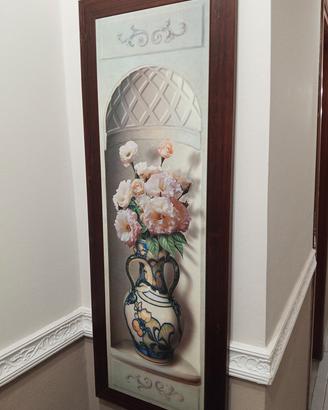 Vaso in stile cinese più quadro classico 