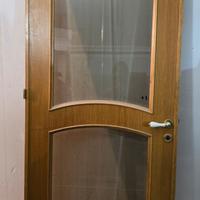 Porta interna in legno e vetro 