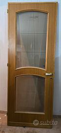 Porta interna in legno e vetro 