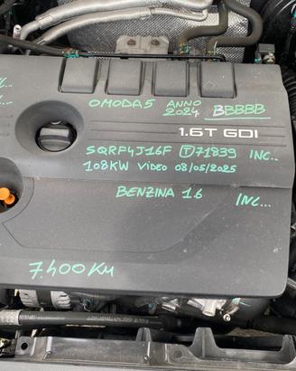 Motore Omoda 1.6 benzina/ibrida Sqrf4j16f. 7400km