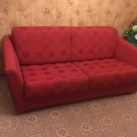 Lotto:divano letto matr+pouf letto 1p+ 2 matera