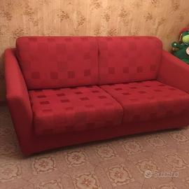 Lotto:divano letto matr+pouf letto 1p+ 2 matera