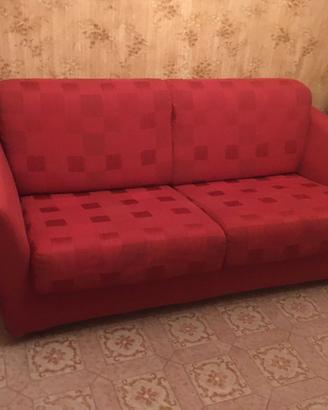Lotto:divano letto matr+pouf letto 1p+ 2 matera