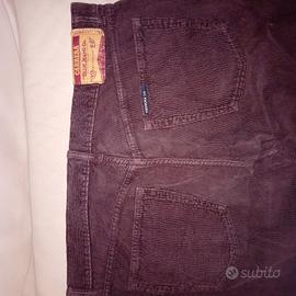 pantalone velluto righe sottili