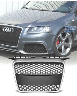 GRIGLIA AUDI A3 8P 8PA 05-08 LOOK RS3 NERO CROMATO