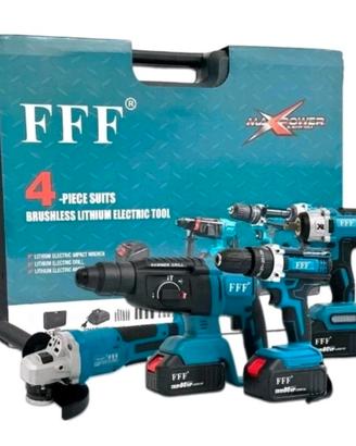 Kit 4 in 1 Avvitatore Smerigliatrice Tassellatore 