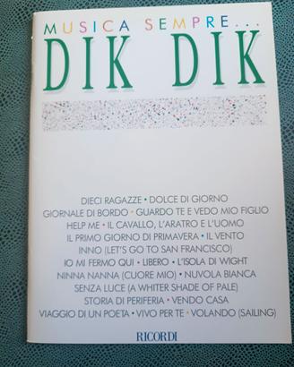 Raccolta di spartiti dei DIK DIK.