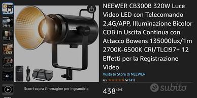 NEEWER CB300B 320W Luce Video LED con Telecomando