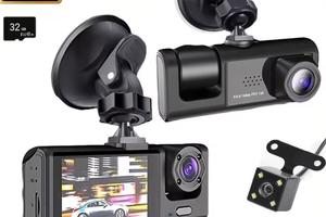 dash cam con 3 telecamere e Memory card