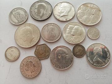 Collezione di monete mondiali in argento 